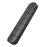 BELLIFFY Organizador Pastillas Portátil Compartimentos Caja Medicina Viaje con Recordatorio Diseño Compacto y Seguro para Oficina y Exteriores para Adultos Mayores