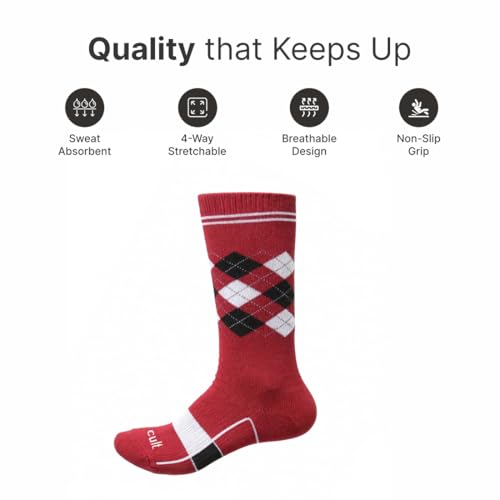 Image of CULT Men's Sports Knee-Length Cotton Terry Socks - Ultra Soft, Sweat-Absorbent & Breathable - Anti-Microbial with Arch Support, Midfoot Compression & Ribbed Grip - Pack of 2
