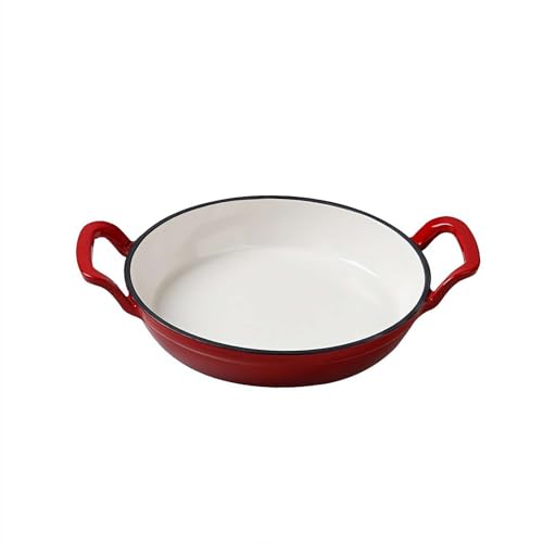 Horno holandés de hierro fundido esmaltado, cacerola ovalada para horno holandés, sartén de hierro fundido con tapa, olla redonda para cocción lenta