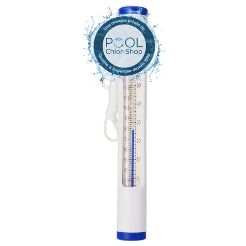 Duraol Thermomètre de Piscine Blanc eau de Haute Qualité pour Piscine, Baignoire & Étang