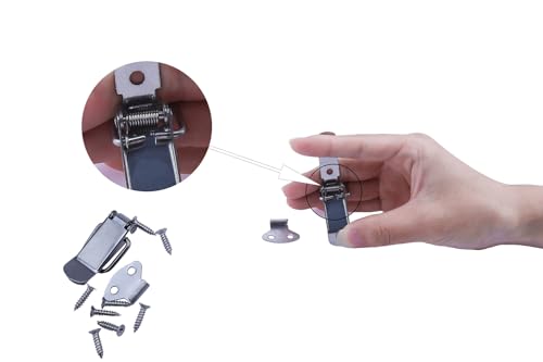 ORTAVA Spannverschluss Edelstahl, Kistenverschluss, Schnappverschluss, Verschluss, 2 Stück, Geeignet für Türen, Fenster, Schränke und Kastendeckel, Schnappverschluss