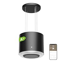 Ciarra Island Cooker Hood 48cm 550m³/ h Airflow CBCB4838 WiFi APP Touch Control Ceiling Hood 4-Speed with Booster Recirculating Kitchen Extractor Fan