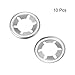 uxcell M8 ing Washer 7.4mm I.D. 15mm O.D. Internal Tooth Washers Push-On Locking Speed Clip 304 Stainless Steel 10pcs