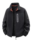 【Tissu tricoté de haute qualité】Notre veste polaire double face pour homme est fabriquée dans une polaire en polyester douce et de grande qualité. Ce tissu polaire épais, chaud et infroissable offre une chaleur supplémentaire.