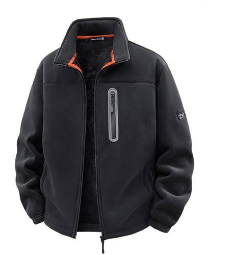 PADOLA Veste Polaire Homme Hiver Double Face Col Roulé Pull Chaude Zippé Manteau avec...