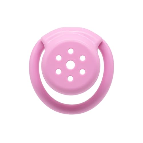 Luoyoupin組み込み式ロッカーコアフラットトップカバー6穴貞操ロック鍋蓋貞操装置女装男子CBロックペニス拘束 (ピンク色)