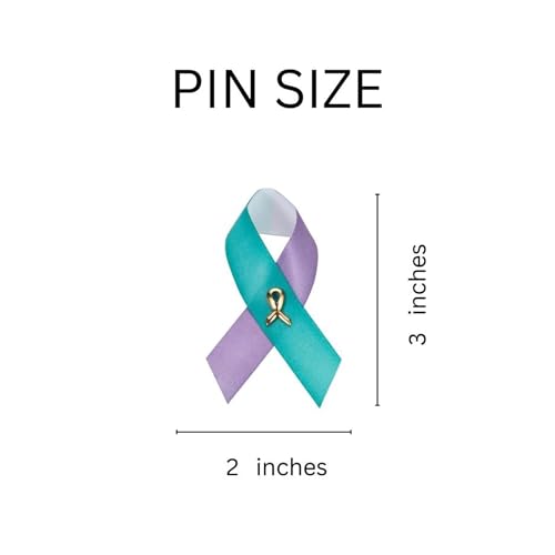 Image of 1 /2 /5 /10 /25 /50 /100pcs Satin Awareness Ribbon Pins (Pick your color), for Cancer & Disease Awareness, Bulk Quantities for Fundraising, Events, Gift Giving