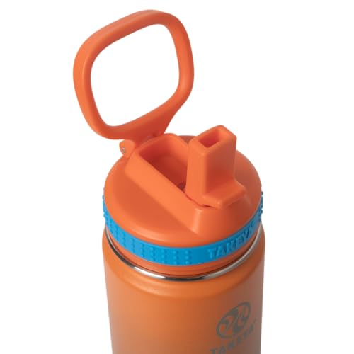 Image of Takeya 18 oz Actives Stainless Steel Water Bottle with Straw Lid - Leakproof, Double-Wall Insulated, Keeps Drinks Cold 24 hrs /Hot 12 hrs, BPA-Free, Powder-Coated, Gym & Travel, Ombre Awestruck
