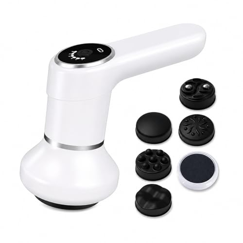 Image of Full Body Wireless Manipol Massager with 6 Versatile Attachments Full-Body Pain Relief & Relaxation For Shoulder, Abs, Hips, Thighs, Calves, Feet, Neck, Hand Massage Simming, Toning & Relaxing (White)