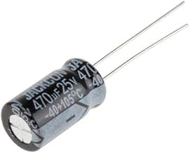 Miragedesonde 5 x Elektrolytkondensator, Chemisch, 470 uF, 25 V, 10 x 15 mm