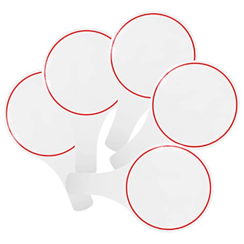 HAPINARY 5Pcs Blank Writable Scoreboards Simple Handheld Dry Erase Boards for Auctions Competitions DIY Writing Single Sided Design for Judges Easy Scorekeeping