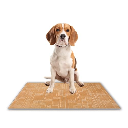 Alfombra vinílica de cocina 80x100 cm impermeable y resistente en color naranja 2