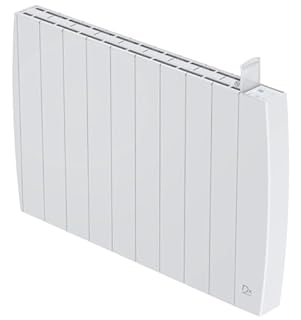 Drexon - Radiateur Céramique à Inertie Connecté 2000W - WiFi + Application TUYA - Thermostat Électronique LCD - IP24 - Sécurité Enfants - Blanc - 82.2 x 9 x 58 cm