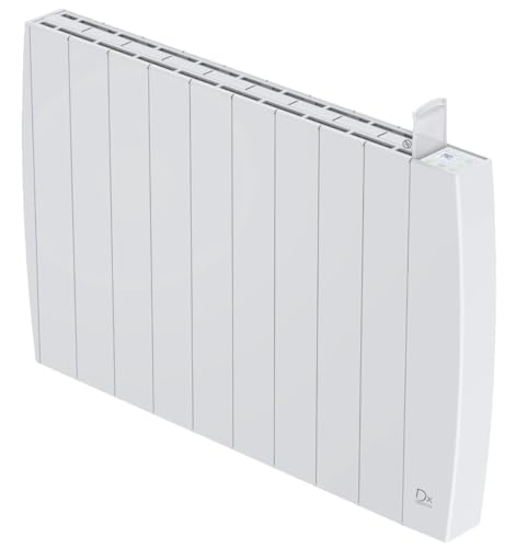 Drexon - Radiateur Céramique à Inertie Connecté 2000W - WiFi + Application TUYA - Thermostat Électronique LCD - IP24 - Sécurité Enfants - Blanc - 82.2 x 9 x 58 cm