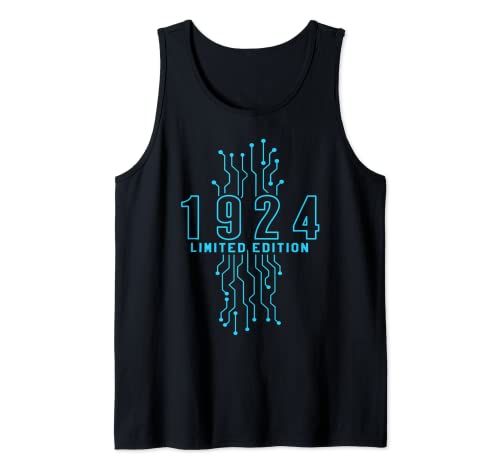 Cumpleaños 1924 Edición limitada Regalo Usado Gaming Vintage Camiseta sin Mangas