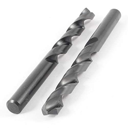 Aexit 2 Pcs Tool holder 10.8mm Straight drill hole Split Point Tip HSS High Speed Steel Twist Drill Bit Model:62as555qo601