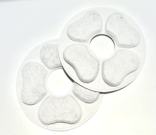 ZUFIO 8 Pack Replacement Filters for Cat Fountain, Pet Water Fountain Filters, Activated Carbon Filters for Cat and Dog Water Fountain, Automatic Flower Water Dispenser Filters