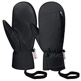 [Tatsui] 防寒グローブ 【4層構造×裏起毛×5本指ミトン】 防寒手袋 スキーグローブ 内側5本指 裏起毛 3Mシンサレート タッチパネル対応 撥水加工 ポケット付き 防水 防風 滑り止め 厚手 バイク スノーボード スキー 手袋 レディース メンズ
