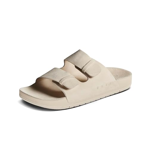 Image of REEF Ojai Two Bar Women's Fashion Slide Sandal, Premium Leather, Soft Cushion Footbed