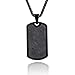 Collares Colgante Joyas Etiquetas De Perro con Encanto del Ejército De Moda Hombre, Collar con Colgante De Cadena En Relieve Individual, Regalo De Joyería-Black_with_75Cm_Chi