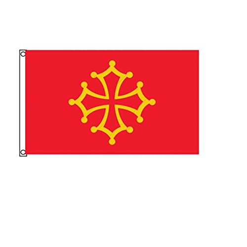 Stormflag Drapeaux Languedoc 90x150cm Drapeau Midi-Pyrénées - Occitanie 3x5ft en polyester 90g avec œillets et Double couture