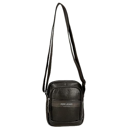Pepe Jeans Horley - Borsa Messenger Da Uomo, Nero, Taglia Unica, Borsa A Tracolla A Due Scomparti - 8