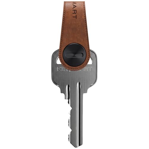 KeySmart Mini - Keychain Key Holder - Compact Key Organizer for Key Chain, Clutter-Free Minimalist Compact EDC Key Chains, Key Ring for Car Fobs Keychains - Leather
