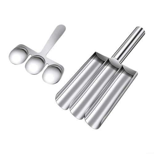 Fauhapyway Máquina de albóndigas de acero inoxidable 304 con raspador, herramienta eficiente de modelado de bolas 1-3, apto para lavavajillas (3)