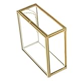 coffret bijoux ancien verre Coffret à bijoux en verre avec couvercle : petit et compact, coffret à bijoux n'occupera pas d'espace bureau, pratique, coffret en verre avec couvercle