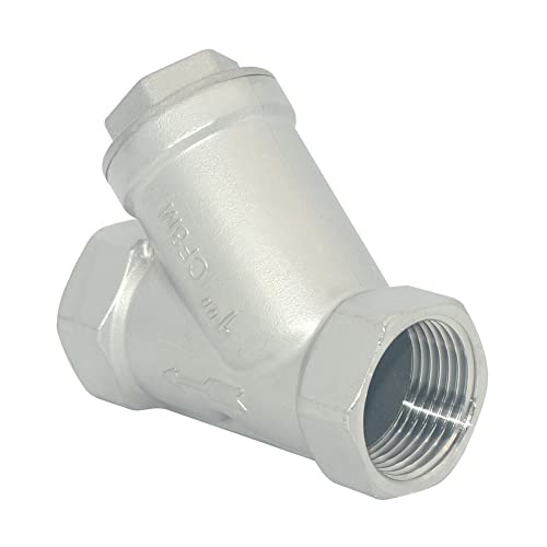 Image of 1 inch WYE Strainer Mesh Filter Valve,800WOG Y-Spring NPT Female Check Valve,Stainless Steel SS316 CF8M