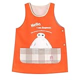 [美竹] 【352304 M-Lレッド（プリント：ベイマックス）】 エプロン 保育士 ディズニー disney キャラクター M L ベイマックス モチ 猫 ネコ ねこ おしゃれ かわいい 入園 卒園 プレゼント ギフト