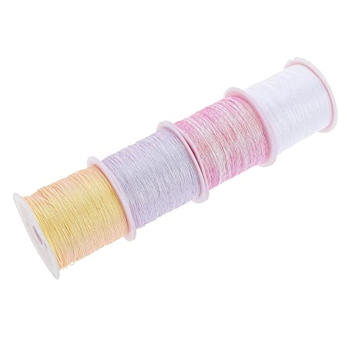 PLAFOPE Silk Thread and Yarn Filigree Jewelry Making String DIY Embroidery Thread Decorative Quilting Rolls