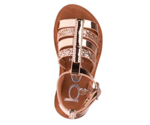 Image of bebe Girls' Sandals - Trendy Flat Designs with Rhinestones, Puffy Straps, Embossed Details and Charms for Toddlers /Little Kids /Big Kids