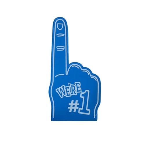 IOEUIWP Grands doigts en mousse, 2 pièces, accessoires de pom-pom girl, main, événement sportif, fête paume, doigt ventilateur confortable pour les événements sportifs(Blue)