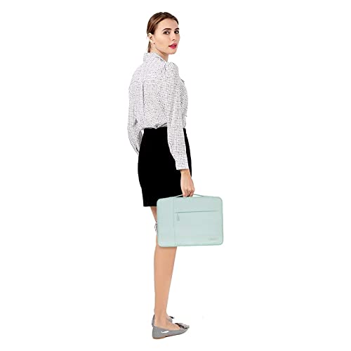 Image of MOSISO Laptop Case 16 inch, 15-15.6 inch Laptop Sleeve with Handle Compatible with MacBook Pro 16 inch, HP, Acer, Dell, Lenovo, ASUS Notebook, Polyester Multifunctional Computer Bag, Mint Green