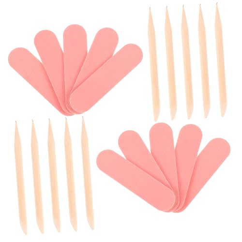 VALICLUD 50stücke Nagelfräser Set Mit Nagelpolierblöcken Und Nagelhautfeilen Including Nagelfeilen Und Holzstäbchen Für Nägel Für Maniküre Und Heimwerker