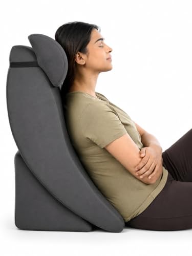 Image of FOVERA 3PCS Adjustable Bed Wedge Pillow Set for Sleeping, Triangle Support Pillow with Headrest for Back, Neck & Leg Pain Relief, Post Surgery Body Positioning for Acid Reflux & Sitting Support