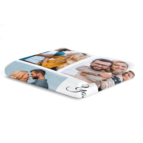 Image of inkArts Custom Blanket with Photo, Personalized Blanket, Customized Photo Blankets, Customizable Picture Blankets, Personalized Anniversary Couple Gifts for Women Men Her Him Boyfriend Girlfriend