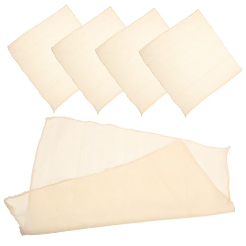 COLLBATH 5 piezas Paños de Algodón para Tofu Unidades Tela de con Dobladillo Reutilizable para Colar Salsas Sopas Jugos y Leche de Almendra