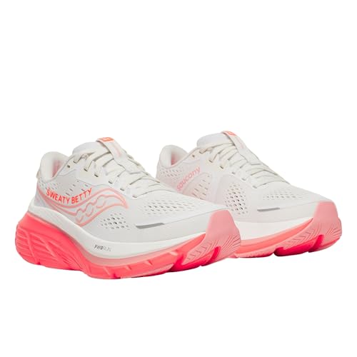 Image of Saucony Women's Guide 18 Sneaker, White /Fluoro, 12