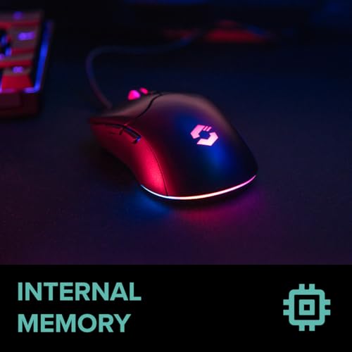 VELOX Mouse Gaming Wireless RGB - Mouse per PC senza Fili con Batteria ricaricabile, USB-C, 4800 dpi, programmabile, leggero, ricevitore USB nano, illuminazione LED RGB, nero - Mouse gaming - Immagine 8