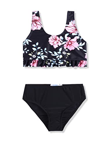 Image of Arshiner Girls Bikini Beach Swimwear 2 Piece Swimsuits Floral Printing Bathing Suits