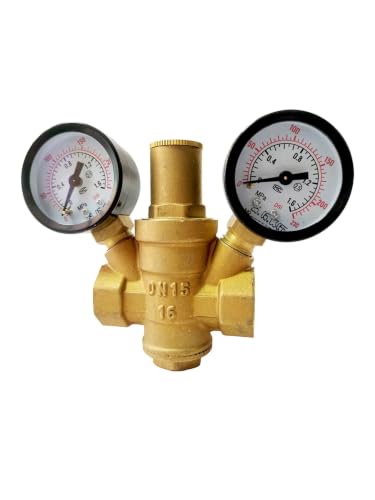 Régulateur de pression en laiton 1" durable avec double manomètre de contrôle