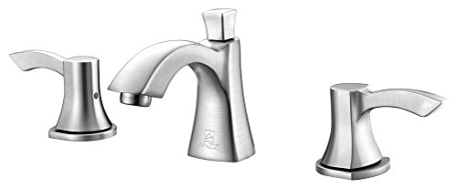 ANZZI Sonata Widespread Bathroom Faucet  cUPC Brushed Nickel 3 Piece Bathroom Faucet 
