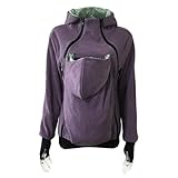 Sudadera con Capucha de Maternidad, Sudadera con Capucha con Bolsa de Canguro Extraíble 3 en 1, Chaqueta de Invierno Suave y Cálida para Bebé, Chaqueta de Maternidad Acogedora Multifunción para Mamá