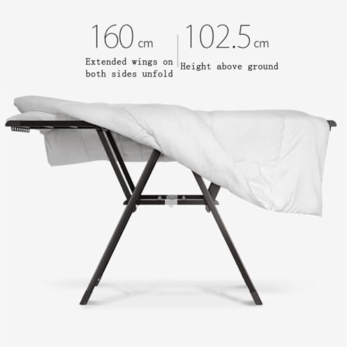 Étendoir à linge pliable robuste acier inoxydable intérieur extérieur - 3