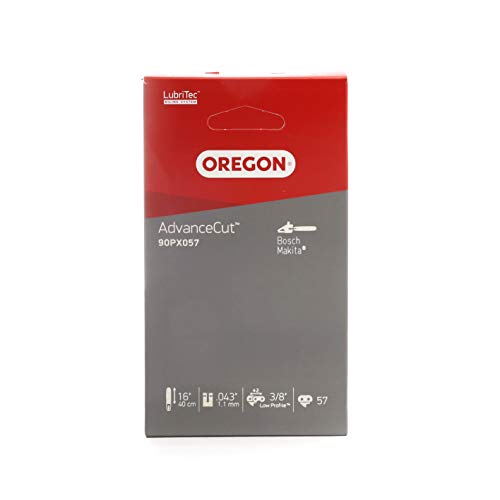 Oregon AdvanceCut 90PX Chaîne de tronçonneuse pour équiper les Tronçonneuses 40 cm Bosch, Gardol, 57 Maillons Entraineurs