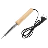 Fer à souder à manche en bois: le noyau chauffant durable assure des effets de soudure améliorés et une durée de vie plus longue pour l'outil, fer domestique portable