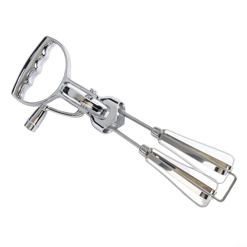 ComfyHarbor Batidora manual de mano, batidor de huevos de acero inoxidable, para hornear, mezclar masa, crema batida, hacer salsas, herramienta de cocina, con control ajustable, tamaño grande (grande)