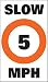 Taylor Made Products 46180 Sur-Mark Marker Buoy Label (Slow 5 MPH)